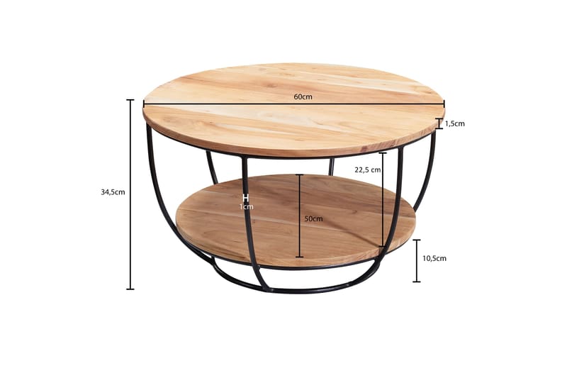 Soffbord Vandolah 60 cm - Trä|natur - Möbler - Bord & matgrupp - Soffbord