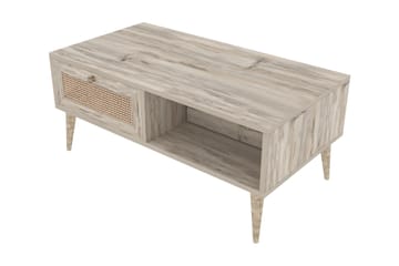 Soffbord Vergale 97 cm med Förvaring Hylla + 2 Lådor - Natur - Möbler - Bord & matgrupp - Soffbord