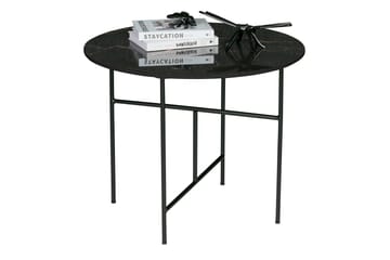 Soffbord Viboda 60 cm Runt Marmormönster - Svart - Möbler - Bord & matgrupp - Soffbord