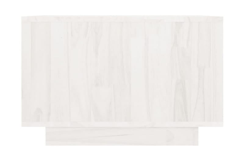 Soffbord vit 50x50x33,5 cm massiv furu - Vit - Soffbord