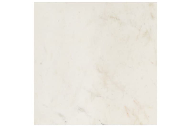 Soffbord vit 60x60x35 cm äkta sten med marmorstruktur - Vit - Marmorbord - Soffbord
