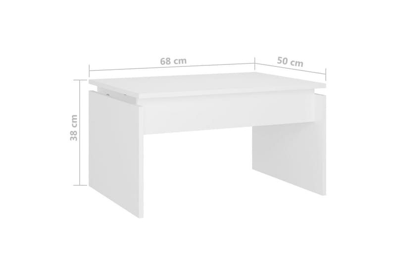 Soffbord vit 68x50x38 cm spånskiva - Vit - Soffbord