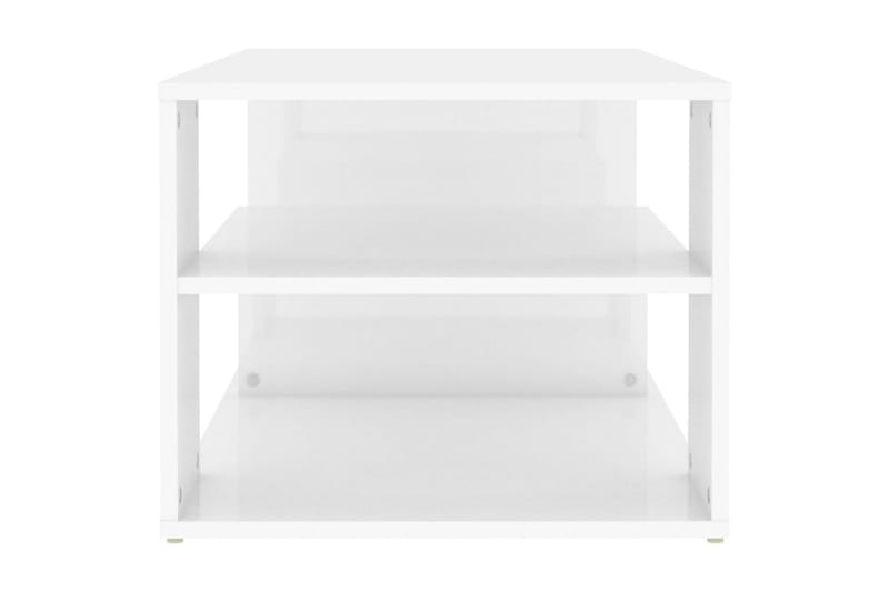 Soffbord vit högglans 100x50x40 cm spånskiva - Vit - Soffbord