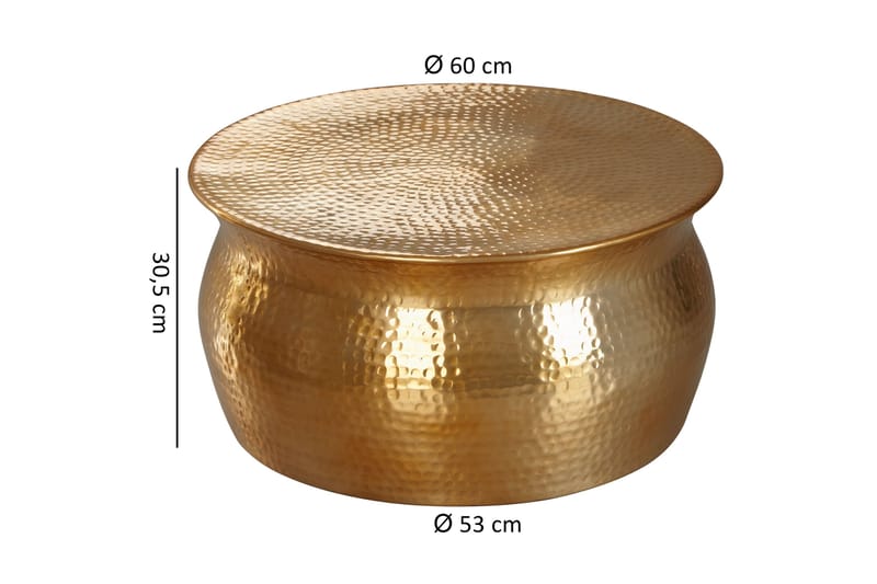 Soffbord Vivie 60 cm Runt - Guld - Möbler - Bord & matgrupp - Soffbord