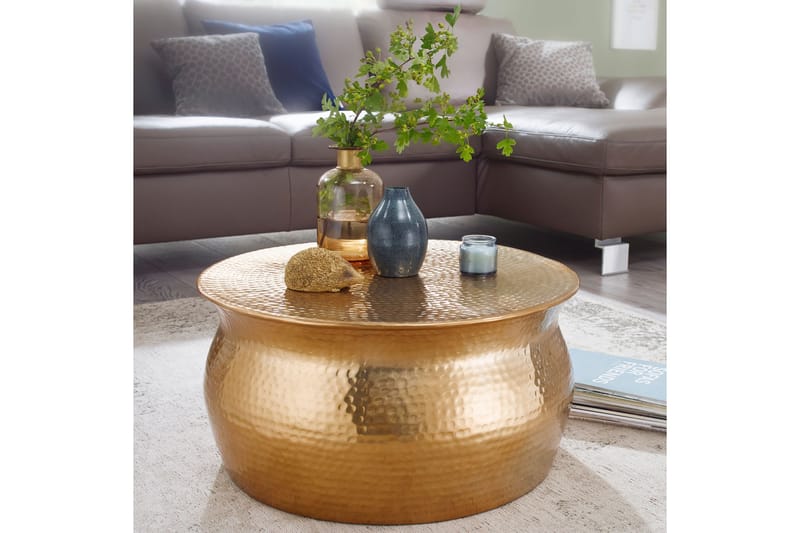Soffbord Vivie 60 cm Runt - Guld - Möbler - Bord & matgrupp - Soffbord