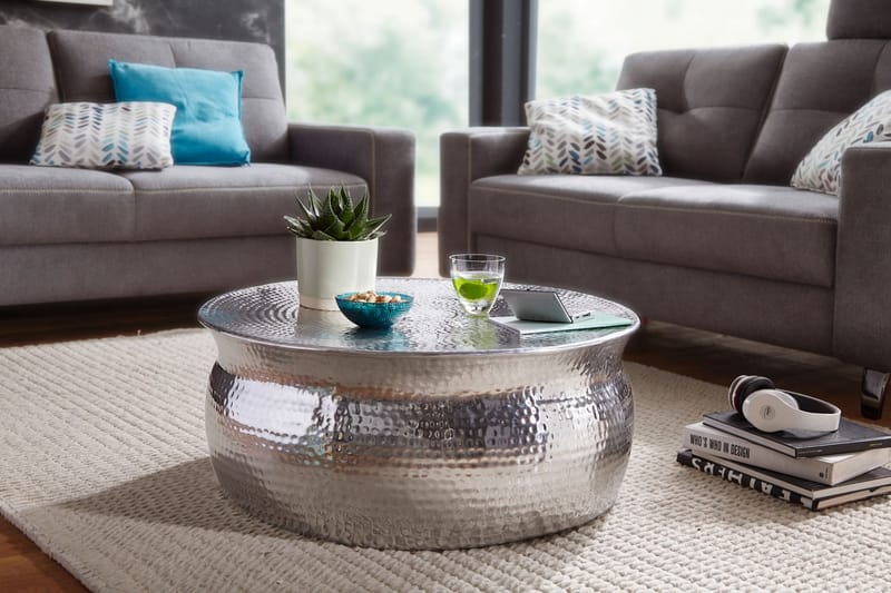 Soffbord Vivie 75 cm Runt - Silver - Soffbord