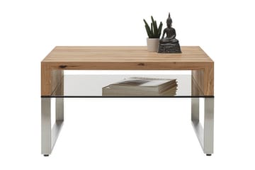 Soffbord Vovary 70 cm - Ek/Härdat Glas - Möbler - Bord & matgrupp - Soffbord