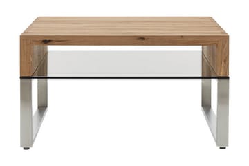 Soffbord Vovary 70 cm - Ek/Härdat Glas - Möbler - Bord & matgrupp - Soffbord
