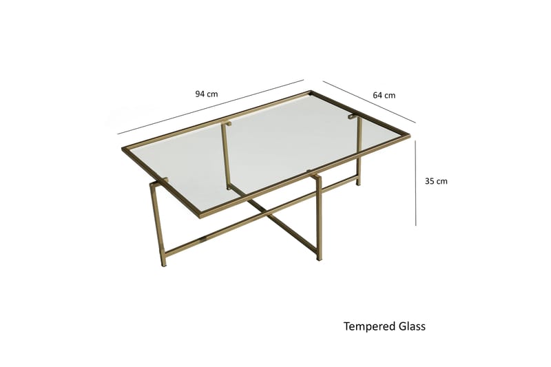 Soffbord Wifst 94x35x94 cm - Guld - Soffbord