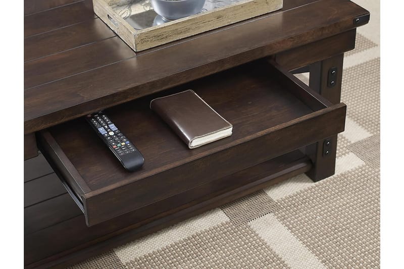 Soffbord Wildwood 112 cm med Förvaring Hylla Espresso - Dorel Home - Möbler - Bord & matgrupp - Soffbord