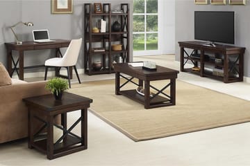 Soffbord Wildwood 112 cm med Förvaring Hylla Espresso - Dorel Home - Möbler - Bord & matgrupp - Soffbord