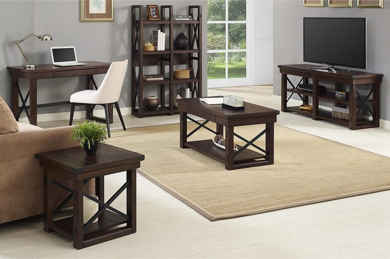 Soffbord Wildwood 112 cm med Förvaring Hylla Espresso - Dorel Home - M�öbler - Bord & matgrupp - Soffbord