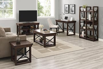 Soffbord Wildwood 112 cm med Förvaring Hylla Espresso - Dorel Home - Möbler - Bord & matgrupp - Soffbord