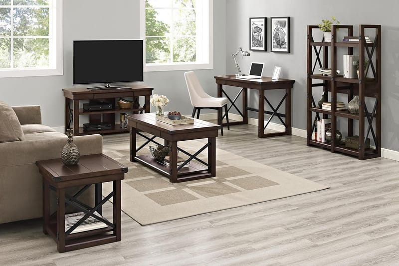 Soffbord Wildwood 112 cm med Förvaring Hylla Espresso - Dorel Home - Möbler - Bord & matgrupp - Soffbord