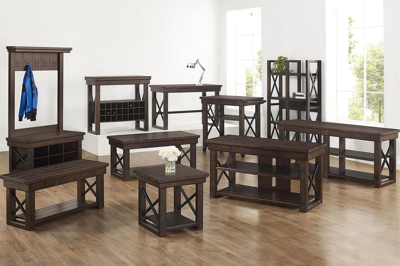 Soffbord Wildwood 112 cm med Förvaring Hylla Espresso - Dorel Home - Möbler - Bord & matgrupp - Soffbord