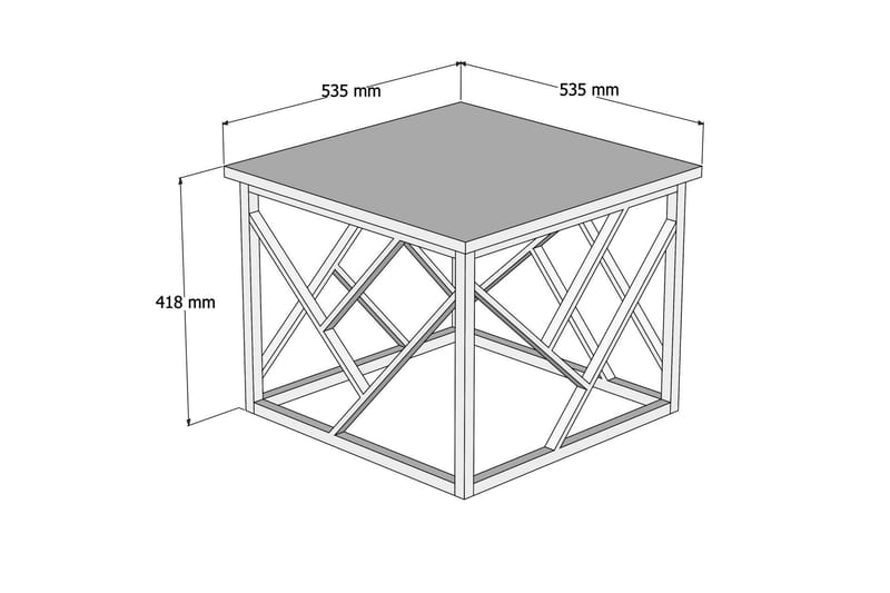 Soffbord Workum 53,5x41,8x53,5 cm - Blå - Soffbord