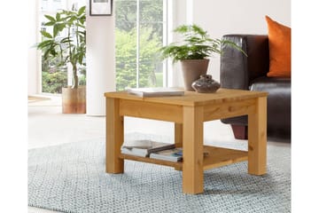 Soffbord Yamina 60 cm med Förvaring Låda + Hylla - Brun - Möbler - Bord & matgrupp - Soffbord