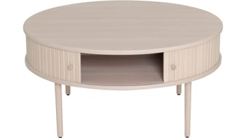 Soffbord Yngvar Ø90 cm - Vitpigmenterad ek - Möbler - Bord & matgrupp - Soffbord