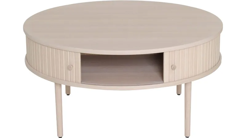 Soffbord Yngvar Ø90 cm - Vitpigmenterad ek - Möbler - Bord & matgrupp - Soffbord