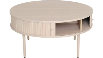 Soffbord Yngvar Ø90 cm - Vitpigmenterad ek - Möbler - Bord & matgrupp - Soffbord