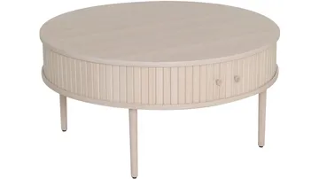 Soffbord Yngvar Ø90 cm - Vitpigmenterad ek - Möbler - Bord & matgrupp - Soffbord