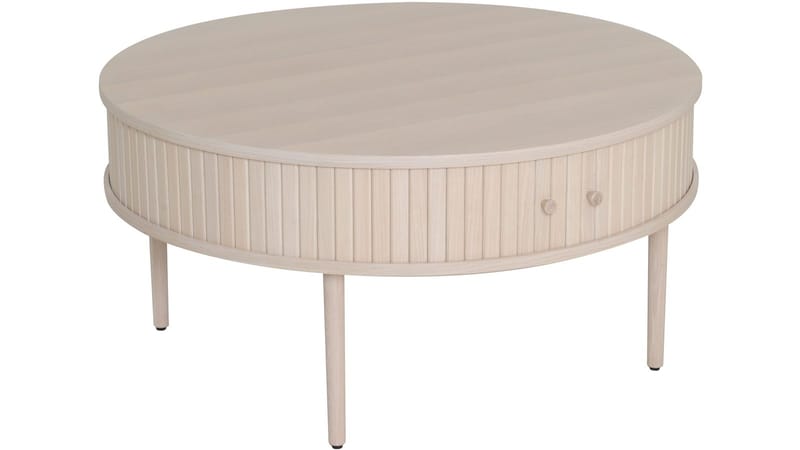 Soffbord Yngvar Ø90 cm - Vitpigmenterad ek - Möbler - Bord & matgrupp - Soffbord