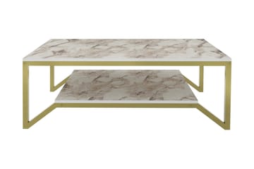 Soffbord Zakkum 60x45,8x120 cm - Guld/Vit - Möbler - Bord & matgrupp - Soffbord