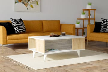Soffbord Zimona 90x39,5x90 cm - Vit - Möbler - Bord & matgrupp - Soffbord