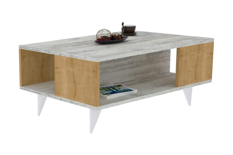 Soffbord Zimona 90x39,5x90 cm - Vit - Möbler - Bord & matgrupp - Soffbord
