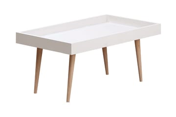 Soffbord Zonata 80 cm - Vit/Natur - Möbler - Bord & matgrupp - Soffbord