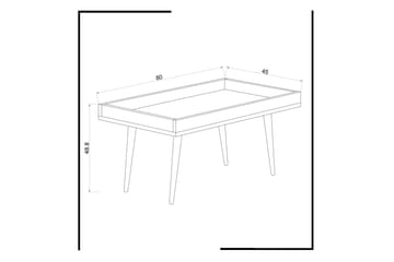 Soffbord Zonata 80 cm - Vit/Natur - Möbler - Bord & matgrupp - Soffbord
