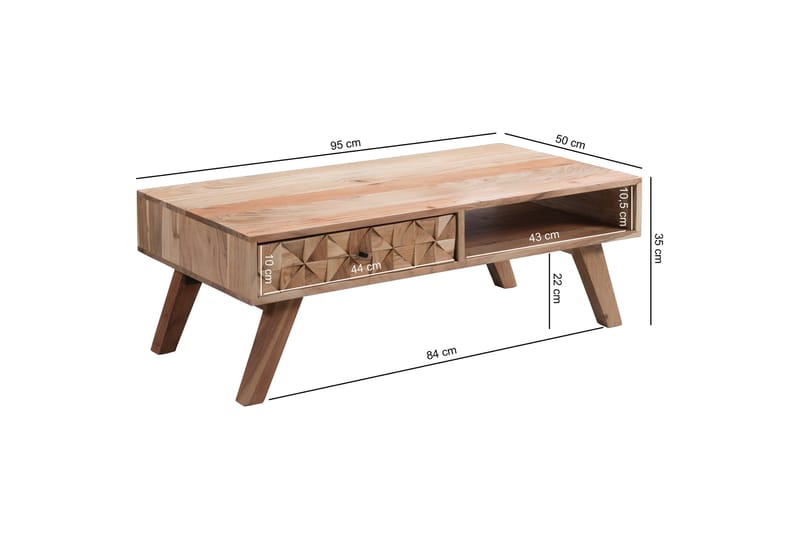 Soffbord Pelsham 95 cm - Trä|natur - Möbler - Bord & matgrupp - Soffbord
