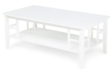 Soffbord Piteå 130 cm med Förvaring Hylla Vit - Vit - Möbler - Bord & matgrupp - Soffbord - Soffbord med förvaring