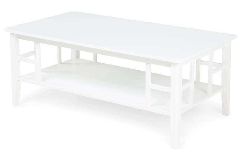 Soffbord Piteå 130 cm med Förvaring Hylla Vit - Vit - Möbler - Bord & matgrupp - Soffbord - Soffbord med förvaring