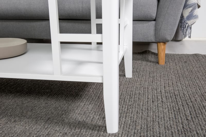 Soffbord Piteå 130 cm med Förvaring Hylla Vit - Vit - Möbler - Bord & matgrupp - Soffbord - Soffbord med förvaring