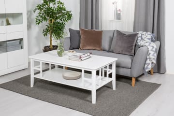 Soffbord Piteå 130 cm med Förvaring Hylla Vit - Vit - Möbler - Bord & matgrupp - Soffbord - Soffbord med förvaring