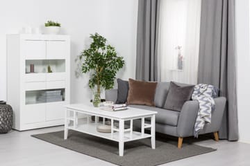Soffbord Piteå 130 cm med Förvaring Hylla Vit - Vit - Möbler - Bord & matgrupp - Soffbord - Soffbord med förvaring
