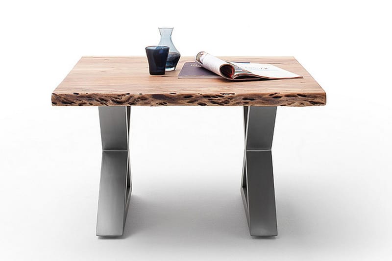 Soffbord Pomaire 75 cm Ben X-form - Brun Natur - Möbler - Bord & matgrupp - Soffbord