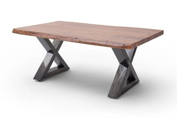 Soffbord Pomaire 110 cm Ben X-form - Brun Natur - Möbler - Bord & matgrupp - Soffbord