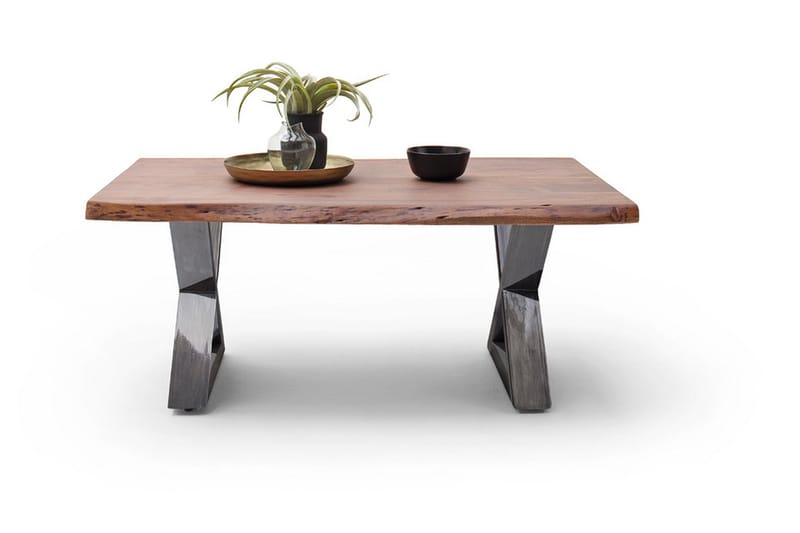 Soffbord Pomaire 110 cm Ben X-form - Brun Natur - Möbler - Bord & matgrupp - Soffbord