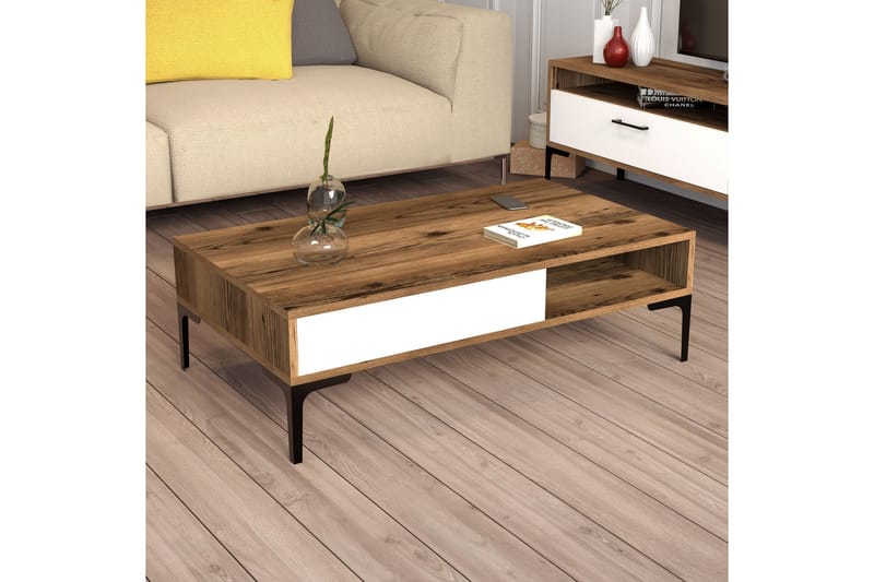 Soffbord Pikach 105x32,6x105 cm - Brun - Soffbord