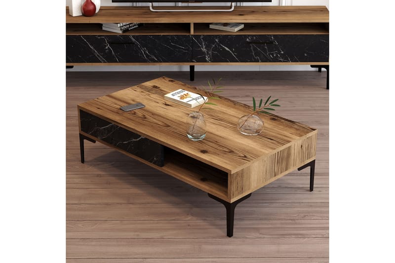 Soffbord Principal 105x32,6x105 cm - Brun - Soffbord