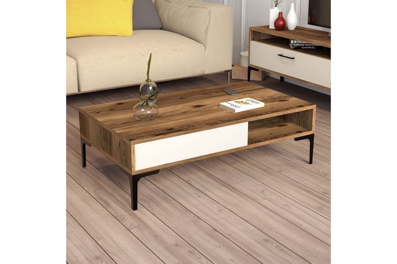 Soffbord Pikach 105x32,6x105 cm - Brun - Soffbord