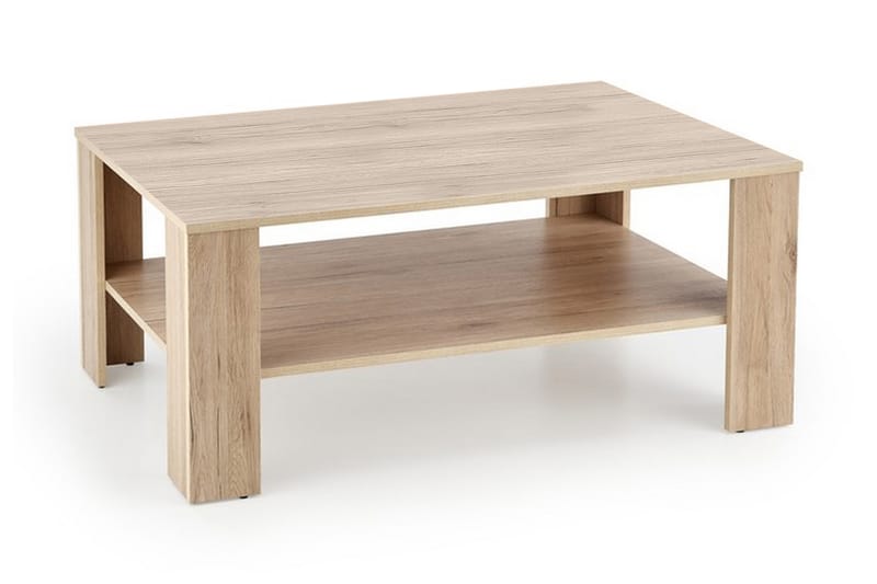 Soffbord Pikarnia 110 cm med Förvaring Hylla - Ek - Soffbord