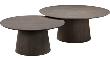 Soffbord Solhem 100 cm - Brunlackad ek, svartlackad askfaner, vitpigmenterad ekfinish - Möbler - Bord & matgrupp - Soffbord