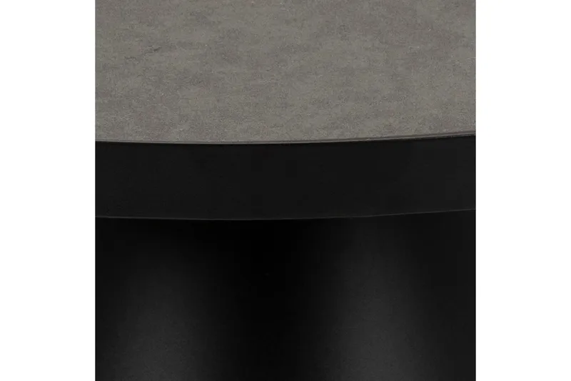 Soli Förlängingsbart Soffbord 66 cm Runt - Glas/Svart/Matt Svart - Möbler - Bord & matgrupp - Soffbord