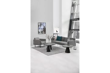 Soli Soffbord 46 cm Runt - Glas/Svart/Matt Svart - Möbler - Bord & matgrupp - Soffbord