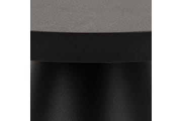 Soli Soffbord 46 cm Runt - Glas/Svart/Matt Svart - Möbler - Bord & matgrupp - Soffbord