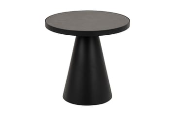 Soli Soffbord 46 cm Runt - Glas/Svart/Matt Svart - Möbler - Bord & matgrupp - Soffbord