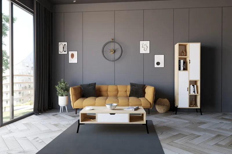 Stalmani Soffbord 100x28,2x100 cm - Blå - Möbler - Bord & matgrupp - Soffbord